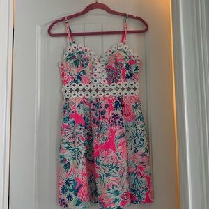 Lilly Pulitzer Rika Mini Dress in Tiki Pink Gypsea Print
